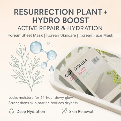 GONIM Face Mask Korean Skin Care with Hyaluronic Acid & Collagen Activation- Face Masks Skincare Hydration, Anti Aging & Moisturizing Sheet Mask for All Skin Korean Face Mask 30ml x15 Sheets