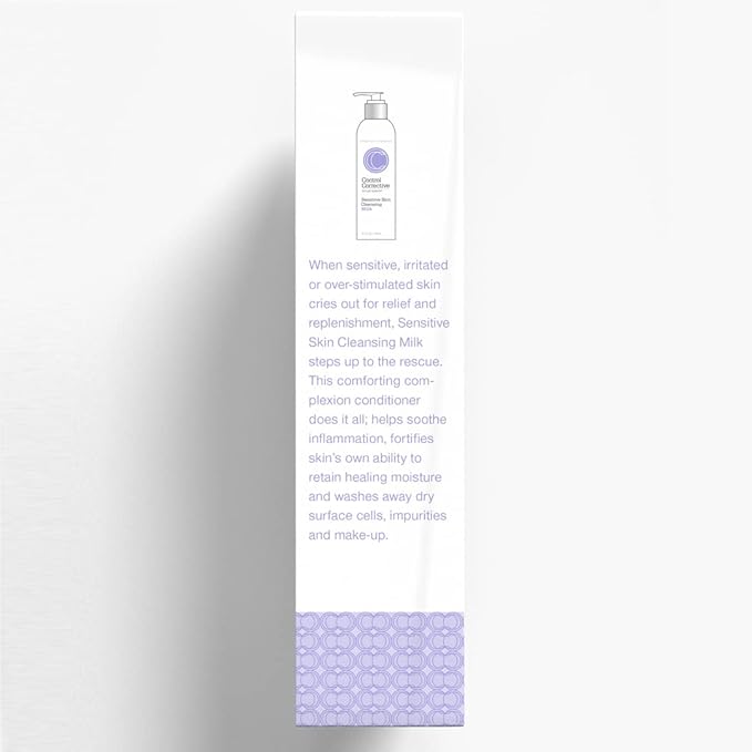 CONTROL CORRECTIVE Sensitive Skin Cleansing Milk, 6.7 Oz - Creamy, Calming Cleanser With Soothing Liden Flower, Gentle, Comfrey, Aloe Vera, Chamomomile Extracts, Removes Make-Up & Daily Build Up