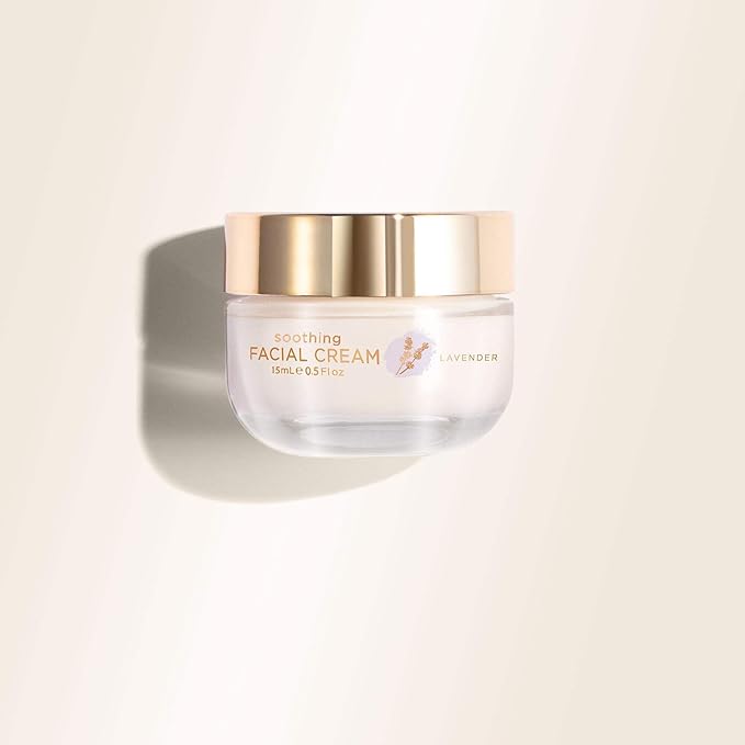 Fleurissent Soothing Facial Cream with Lavender – Long-Lasting Hydration, 6-Flower Fusion, Antioxidant-Rich Botanicals, Supports Smooth & Healthy-Looking Skin, Nourishing & Moisturizing, 0.5FLOZ(15ML)