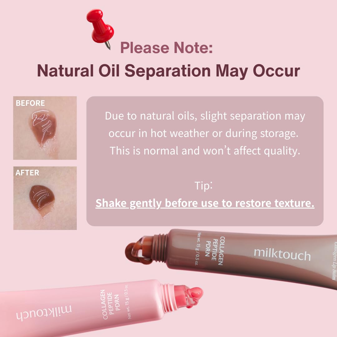 milktouch Vegan Glow Up Collagen Lip Balm–Hydrating Lip Care with Collagen, Peptide, PDRN, Cica & Shea Butter for Dry Lips Repair, Anti-Aging, Non-Sticky Moisturizer for Fuller Lips(15g) #Vanilla Cake