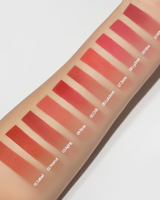 HOLIKA HOLIKA Butter Blur Lip Tint (09 VINE) - Korean Matte Lip Tint, Lightweight High-Pigmented Lips, Velvety Silky Smooth K-Beauty Lip Makeup, Long Wearing Formula