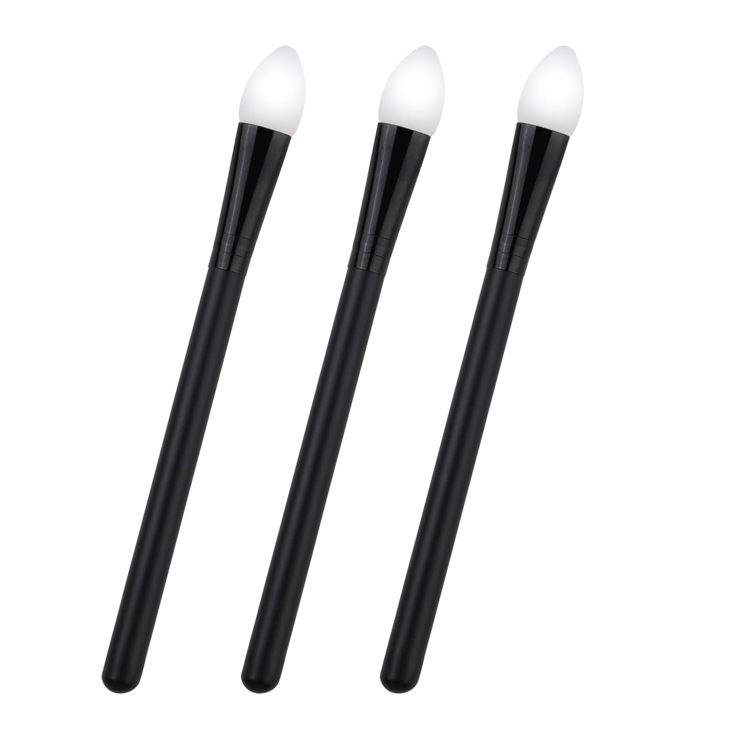 3 Pcs Silicone Makeup Applicator Shadow Brush Eyeshadow Applicators Eyeshadow Brush Lip Mask Makeup Brushes for Liquid Eye Shadow Applying Cream