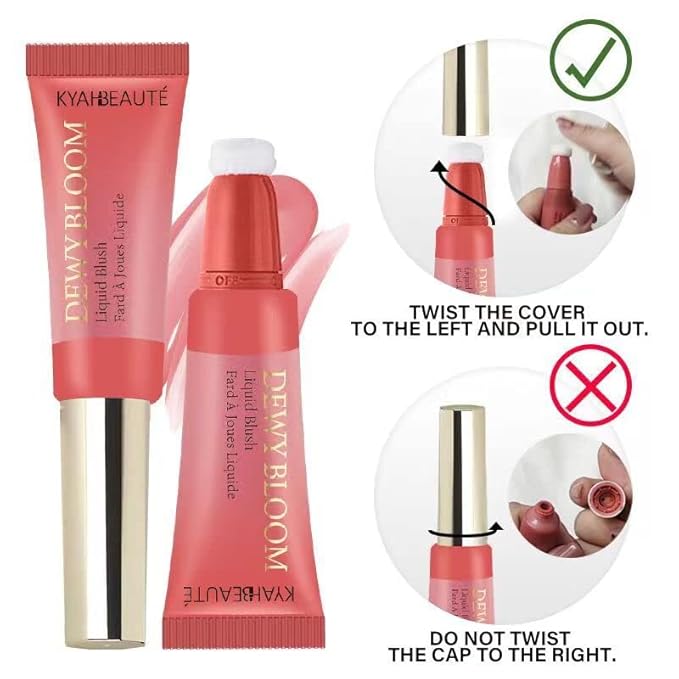 Blush Beauty Wand, Liquid Face Blush Contour Wand Dark Rose