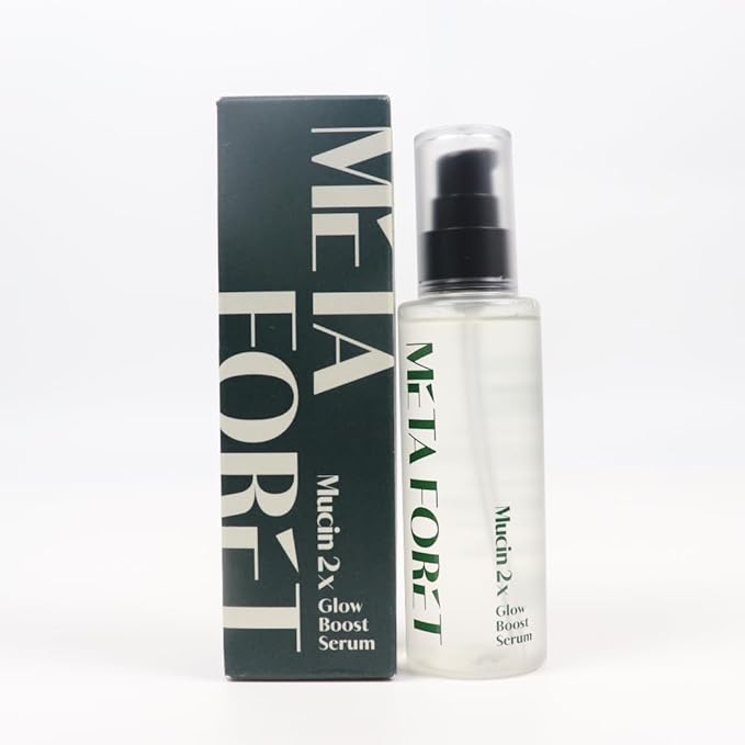 METAFORET Vegan Mucin 2x Boost Serum 3.38oz 100ml / Day and Night Face Moisturizer for Dry, Sensitive, Acne Prone Skin, Hydrating, Nourishing, Anti Aging