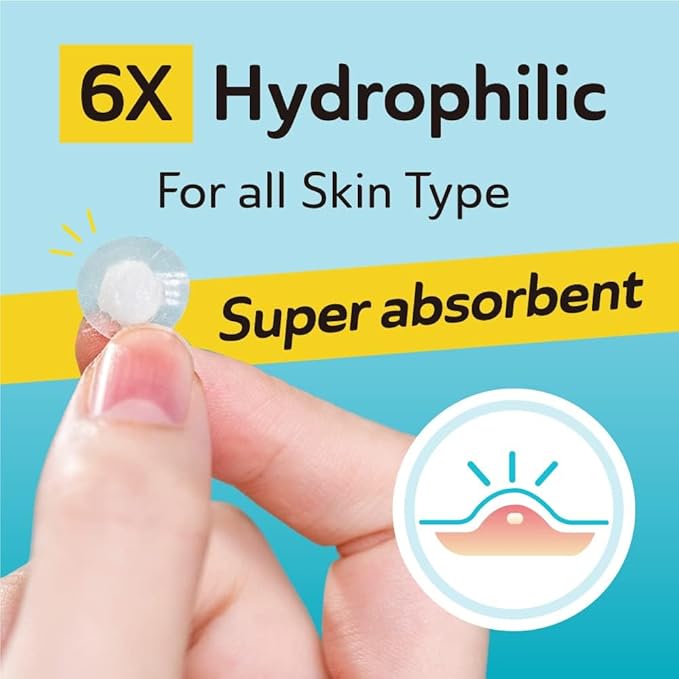 Invisible Pimple Patches for Cystic Acne - Ultra Thin Hydrocolloid Acne Patches & Zit Stickers, Cystic Acne Patch for Surface Blemishes - 48 Count - 2 Sizes Invisible Plus (Clear Patch)