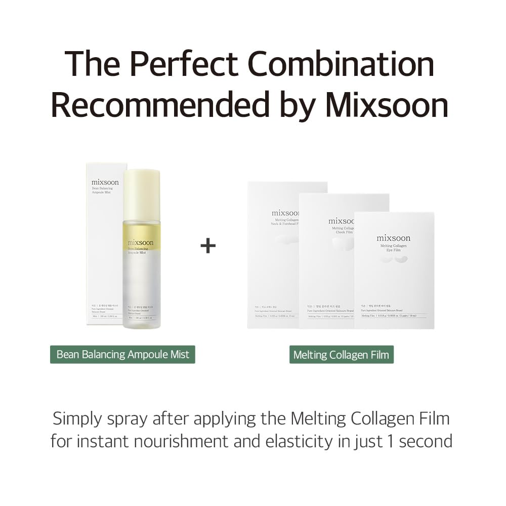 mixsoon Bean Balancing Ampoule Mist Skin moisturizer and Oil balance For Hydrated Radiance Korean Glass Skin Care 3.38 fl. oz. / 100ml