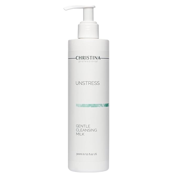 Christina - Unstress Gentle Cleansing Milk with Vitamin E | Smothing Refreshing Milk Cleanser for Face | Soap-free Cleansing Milk for Face | Suitable for All Skin Types (10 fl oz.)