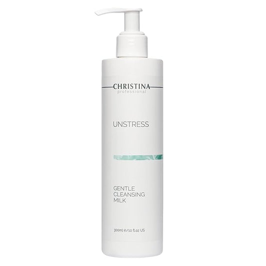 Christina - Unstress Gentle Cleansing Milk with Vitamin E | Smothing Refreshing Milk Cleanser for Face | Soap-free Cleansing Milk for Face | Suitable for All Skin Types (10 fl oz.)