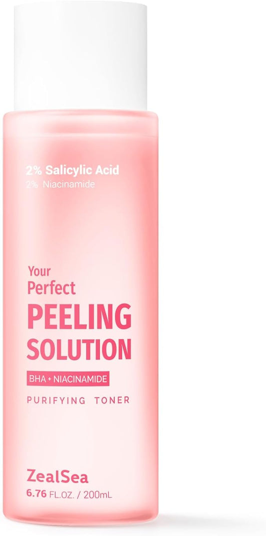 Salicylic Acid Toner, Blackhead Remover, BHA Liquid Exfoliant (CICA, 6.76OZ), ZealSea Pore Minimizer for Face, Gentle Alcohol Free BHA Toner for All Skin Type with Niacinamide, Redness Relief, Vegan