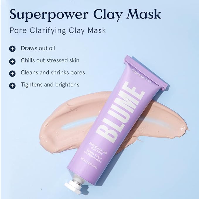 Blume Superpower Clay Mask - Detoxifying Pore Mask Skin () 75g