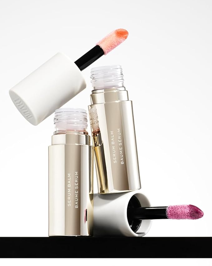 MAKE Beauty Serum Balm Hydrating Lip Oil. Vegan Moisturizing Lip Gloss with Plumping Effect. Lip Treatment Cream for Soft, Smooth, Shiny Lips - Shade, Nude Nova