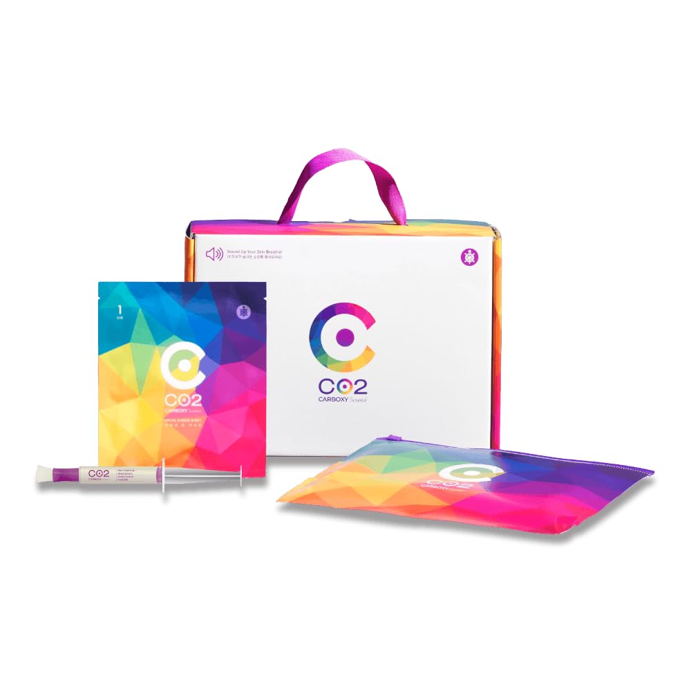 Ribeskin CO2 Carboxy Therapy Sound Box – 5 Treatment Kit | Skin Rejuvenation & Firming Facial System | Anti-Aging, Brightening, Hydrating | Spa-Quality Skincare at Home