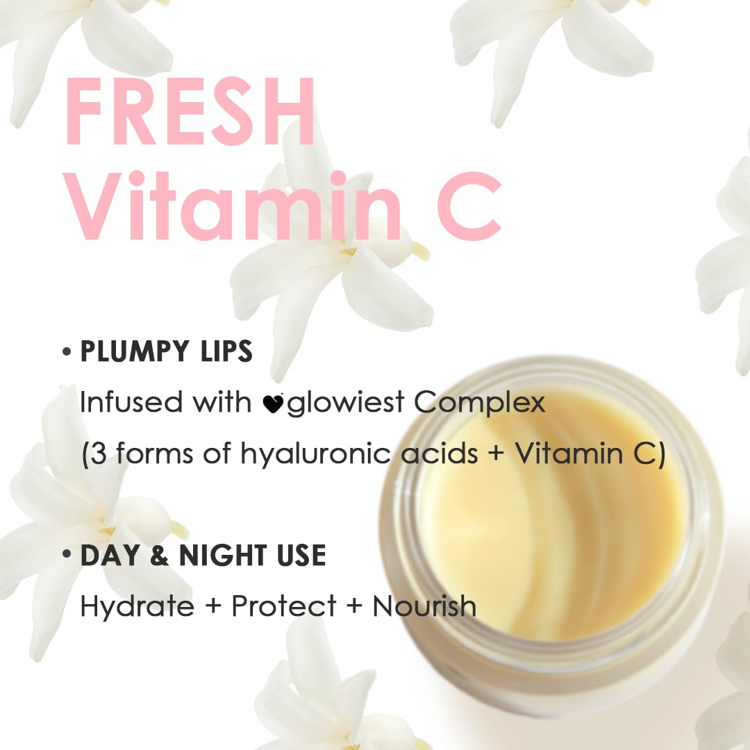 glowiest Sweet Dreams Overnight Lip Mask- Nourishing, Plumping and Hydrating Lip Balm | glowiest Sweet Dreams Lip Sleeping Mask | Hyaluronic Acids+Vitamin C+Shea Butter+Antioxidants l Vanilla