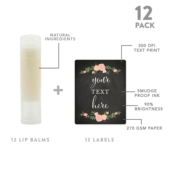 Andaz Press Personalized Lip Balm Party Floral