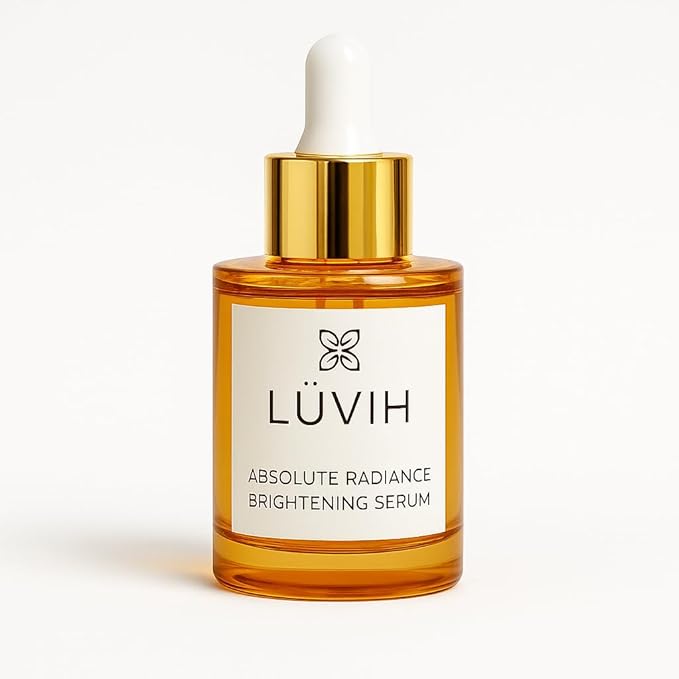 LUVIH Absolute Radiance Brightening Serum – Ayurvedic Dark Spot Corrector & Glow Serum for Women & Men – Nourishing Treatment for Dullness, Uneven Skin Tone & Sun-Stressed Skin – 30 mL