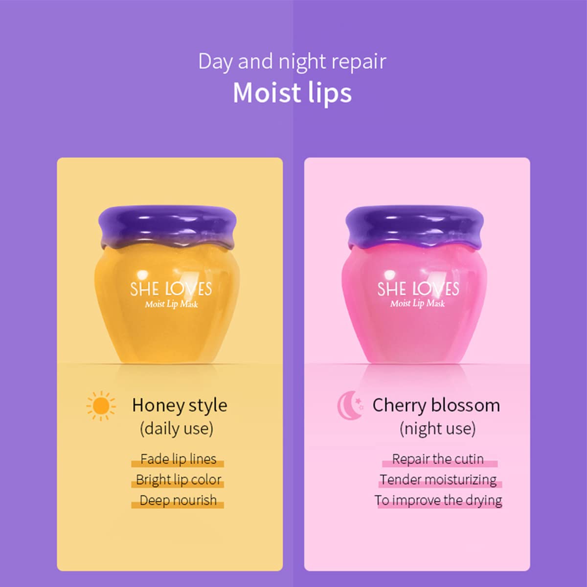 Honey Lip Mask, Day and Night Repair, Hydrating Lipstick Raincoat, Sleeping Lip Mask (Honey for Day Use)
