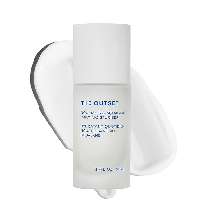 The Outset Nourishing Squalane Daily Moisturizer - Gentle Fragrance Free Non-Comedogenic Cream - Barrier Repair, Hydrating - Clean, Vegan, Gluten Free - All Skin Types, Sensitive Skin - 1.7 fl oz