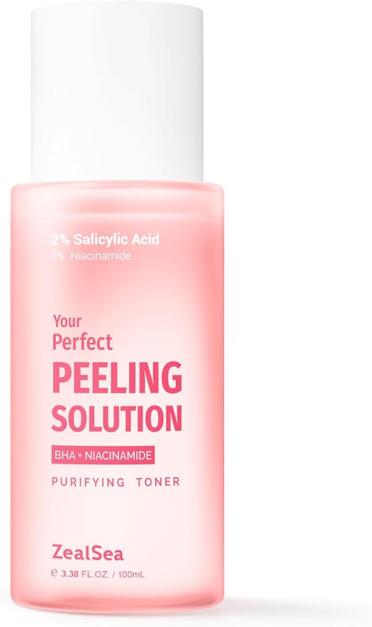 Salicylic Acid Toner, Blackhead Remover, BHA Liquid Exfoliant (CICA, 3.38OZ, Travel Size), ZealSea Pore Minimizer for Face, Gentle Alcohol Free BHA Toner for All Skin with Niacinamide, Redness Relief