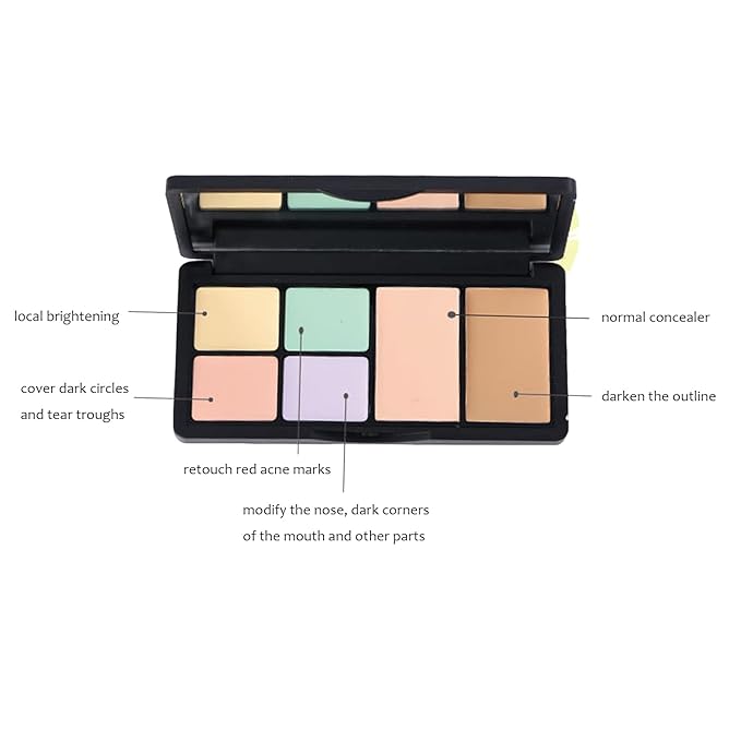 Concealer Contour Palette, 6 In 1 Color Correcting