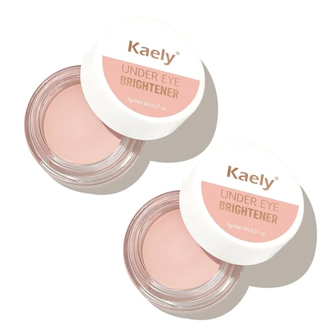 evpct 2Pcs under Eye Brightener, Nourishing Luminous under Light Pink