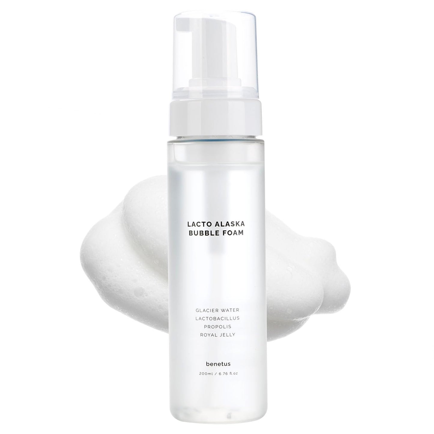 BENETUS Lacto Alaska Bubble Foam, Facial Cleanser, Face Wash, Moisture Balance, for Sensitive Skin Korean Skincare 200ml