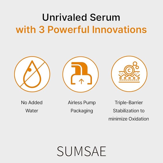 Pure Vitamin C Serum - Korean Skin Care with Vitamin 10.5% Concentrated, No Added Water, Airless Special Pump, Brightening and Firming Skin, Improving Uneven and Dull Skin Tone, 30ml/1.01fl.oz.