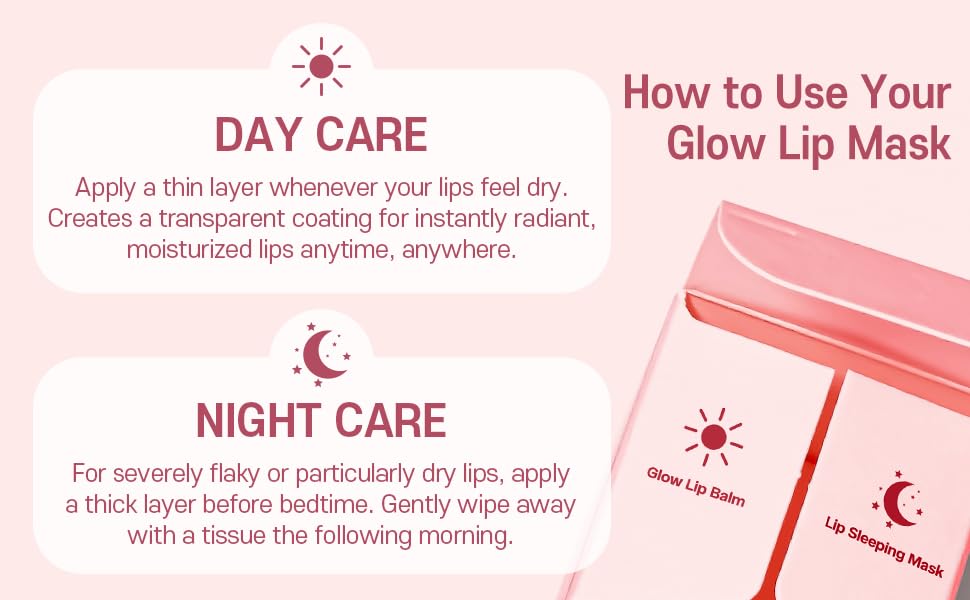 Korean Mini Lip Balm Hydrating Glow Lip Mask (Berry) 10g, 12hrs Long-lasting Overnight Moisture Butter for Women