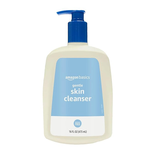 Amazon Basics Daily Facial Cleanser For Gentle Skin, Unscented, 16 Fl Oz (Pack of 1)