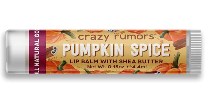 Crazy Rumors Pumpkin Spice Lip Balm. Plant-Based,