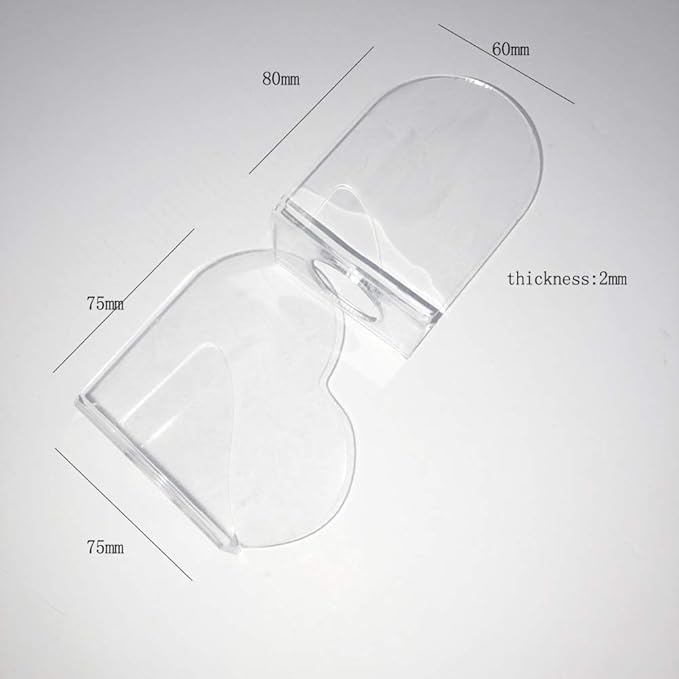 2pcs Heart-shaped Clear Acrylic Nail Art Display Cosmetic