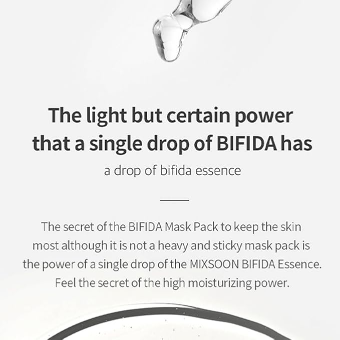 mixsoon Bifida Sheet Mask Pack Face Moisturizer Sheets Korean Glass Skin Care 1Pack (5ea)