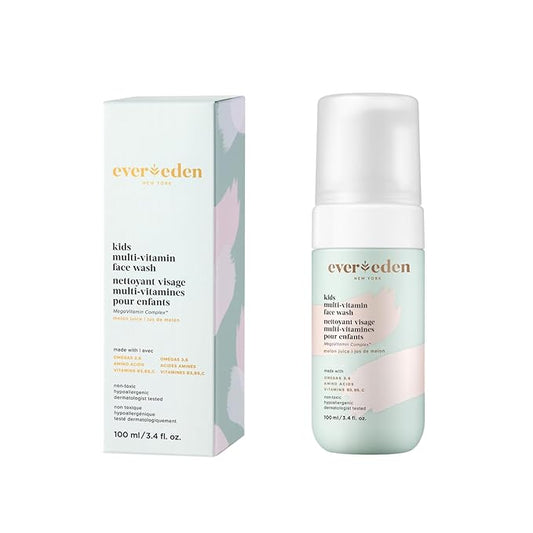 Evereden Kids Face Wash: Melon Juice, 3.4 fl oz. | Gentle Skin Care | Clean and Non-toxic Face Wash | Multi-Vitamin Kids Skin Care