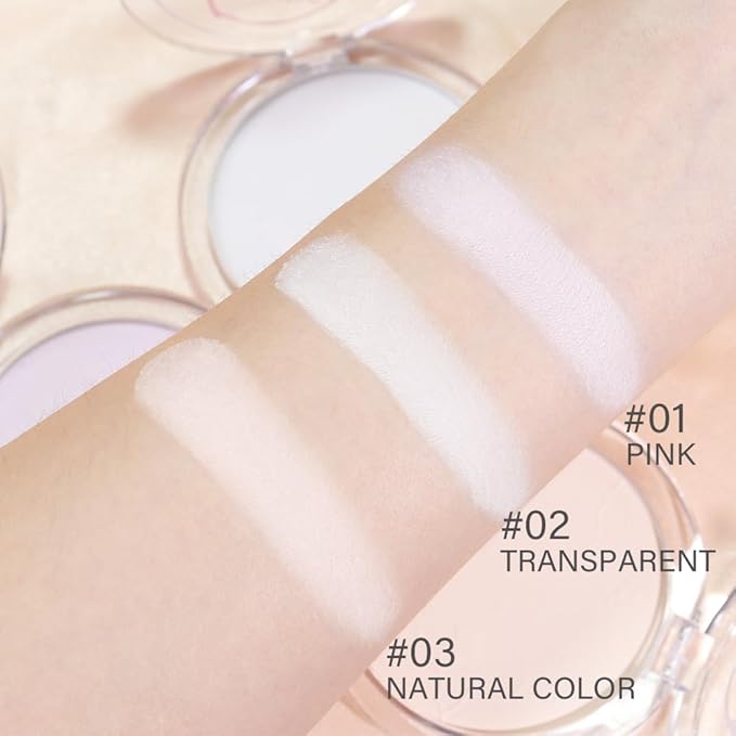 Face Oil Control Pressed Setting Powder-Clarifying Finishing Powder,Waterproof All-Day Use