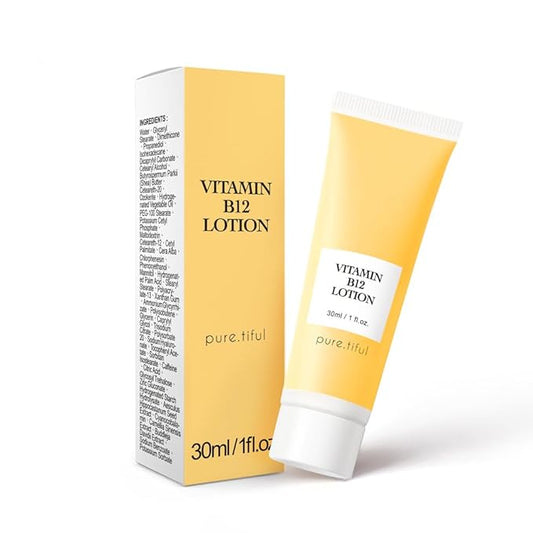 Vitamin B12 Lotion (30ml) – Deep Hydrating & Repair Cream • Soothes Dry Sensitive Skin • Anti-Aging & Collagen Boost • Fragrance-Free Moisturizer