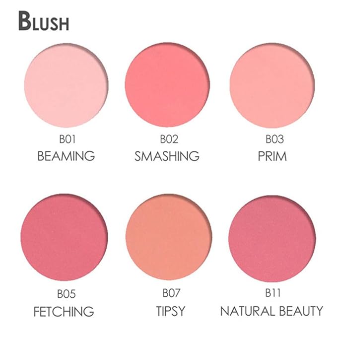 FOCALLURE Silky Face Pressed Blush,High Pigment Mineral Blusher,Create Blusher Makeup,PRIM