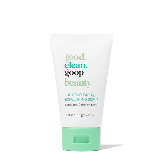 good.clean.goop beauty The Fruit Facial Exfoliating Scrub | Gentle Face Exfoliator to Smooth Skin Texture | AHA Glycolic Acid, Grape Seed Exfoliant & Chia Seed Oil | Cruelty Free | 2 fl oz