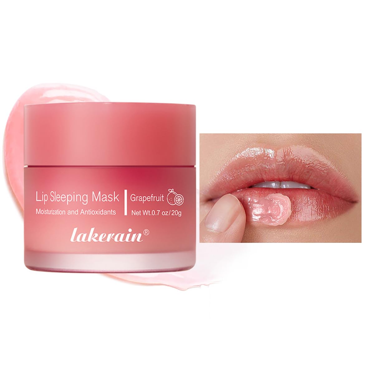 FYEBOO Sleeping Lip Mask, Long-Lasting Nourish & Hydrate, Balm, Oil, Skin Care, Moisturizing Lines Night Sleep Anti-chapped Cream (03# Grapefruit)