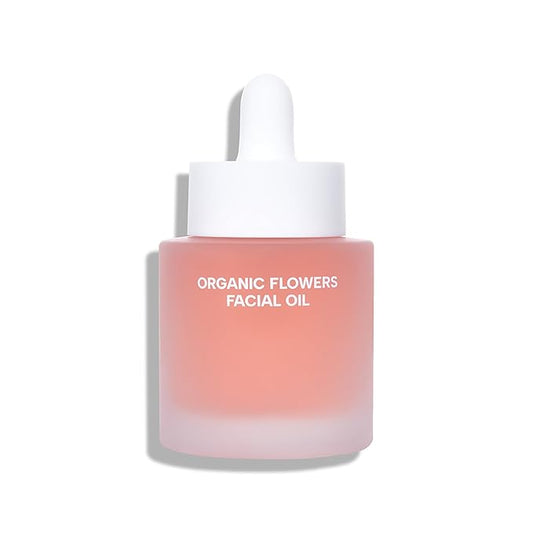 Whamisa Organic Flowers Deep Rich Facial Oil, Hydrating Watery Formula with Fermented Ingredients & Postbiotics, Nourishing, Glowing Hydration (32ml)