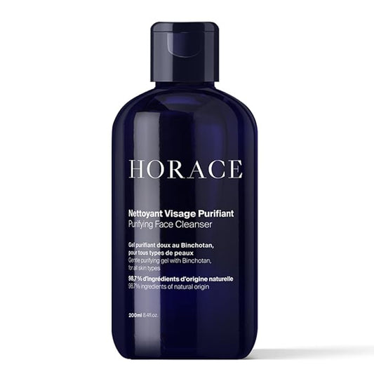 HORACE Face Cleanser for Men - Purifying Gel Against Excess Sebum - Gentle Skincare for All Skin Types - Unscented, 200 ml