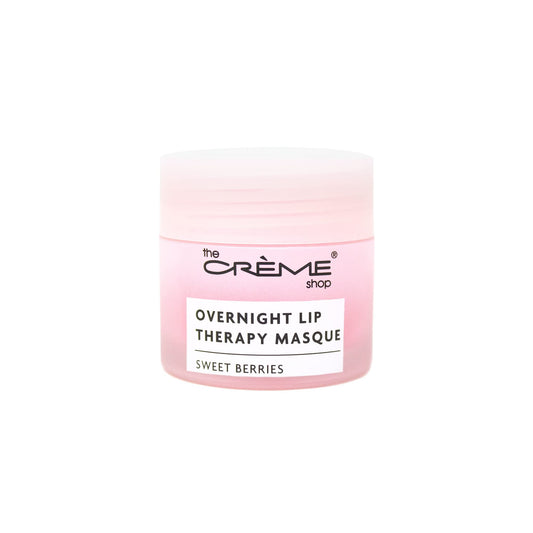 The Crème Shop Overnight Lip Therapy Masque - Korean Lip Sleeping Mask with Moisturizing Shea Butter for Dry Lips (Sweet Berries)