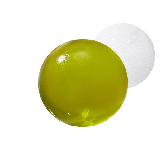 ONGREDIENTS Green Tea Cleansing Ball, Face Soap Bar, Jelly Ball Cleanser, Facial Cleanser, 3.8 Ounce