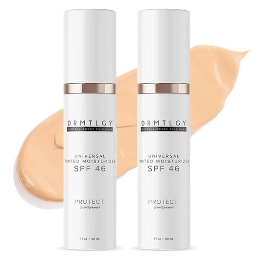 DRMTLGY Universal Tinted Moisturizer with SPF 46. Universal 2 pack 1.7 oz