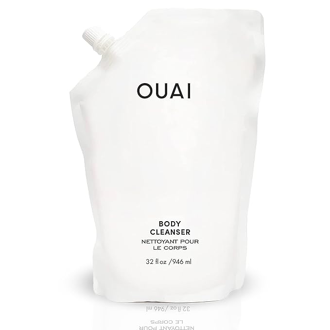 OUAI Body Cleanser Refill, Dean Street - Foaming Body Wash with Jojoba Oil and Rosehip Oil to Hydrate, Nurture, Balance, Soften Skin - Paraben, Phthalate and Sulfate Free Skin Care Products (32 Fl Oz)