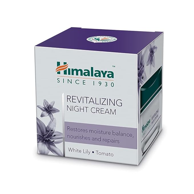 Himalaya Revitalizing Night Cream for Damaged & Aging Skin, Daily Deep Moisturizing Overnight Repair Treatment, For All Skin Types, 1.69 oz