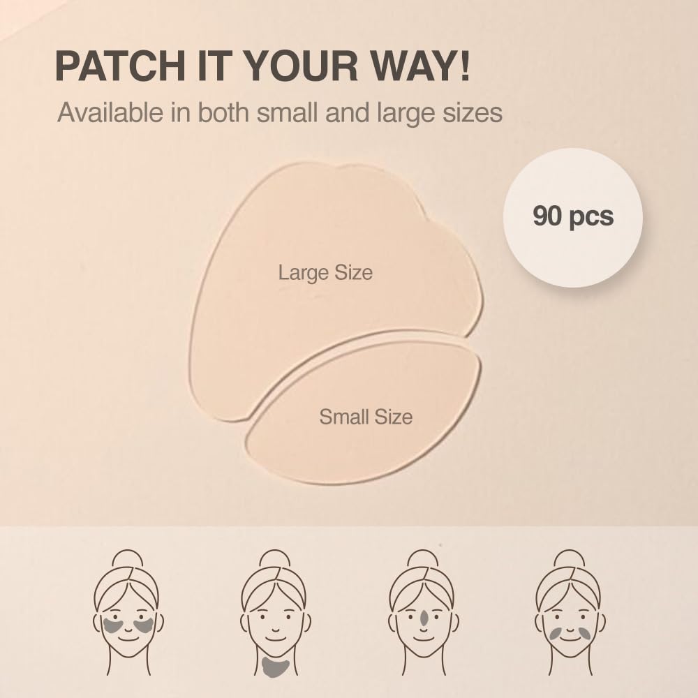 Avajar Calming Daily Eye Patch (90Pcs) - Soothing Korean Skincare Under-Eye, Smile Line Hydrogel Masks with Hyaluronic Acid, Niacinamide & Centella, K-Beauty Mask for Hydration & Relaxation