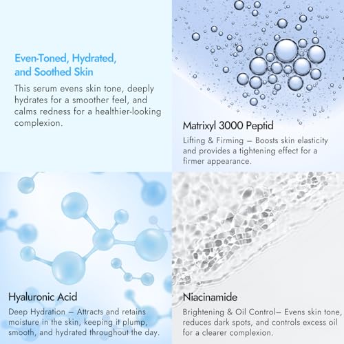 Epielle Complex Hyaluronic Acid + Peptides Serum 3 fl.oz, Deep Hydration and Plumping Formula for Dryness & Fine Lines, Anti-Aging Serum for Face, Korean Skin Care for Glass Skin