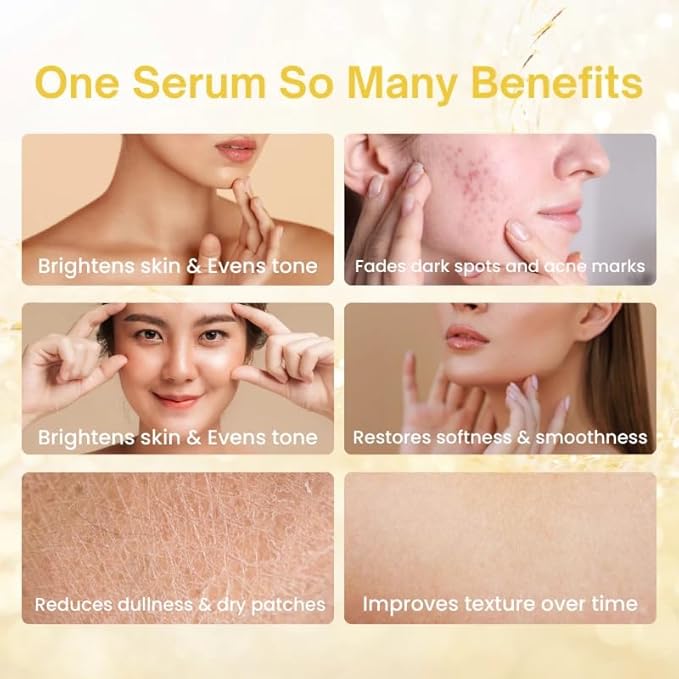 Ashley Shine Niacinamide Serum Moisturizes Skin Care 2 in 1 for Face and Body，Brightening Serum for Dark Spots, Body, Fine Lines & Wrinkles 17.58Fl Oz