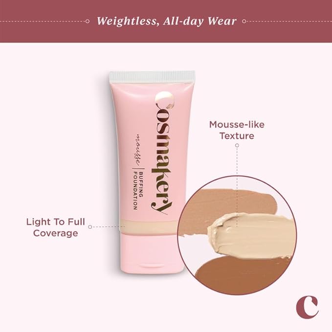 Foundation for Light to Full Coverage - Mousse Cruelty-free (Rich)