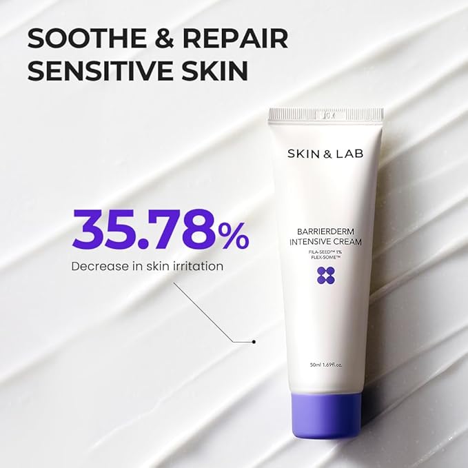 [SKIN&LAB] Barrierderm intensive cream, moisturizing,gentle, light texture, face and body (3.38 fl oz.)