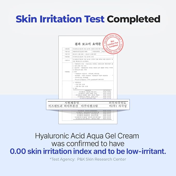 IsNtree Hyaluronic Acid Aqua Gel Cream 100ml, 3.38 fl oz | Korean Skincare | Lightweight Moisturizer | Quick-Absorbing Hydration | For Oily to Combination Skin